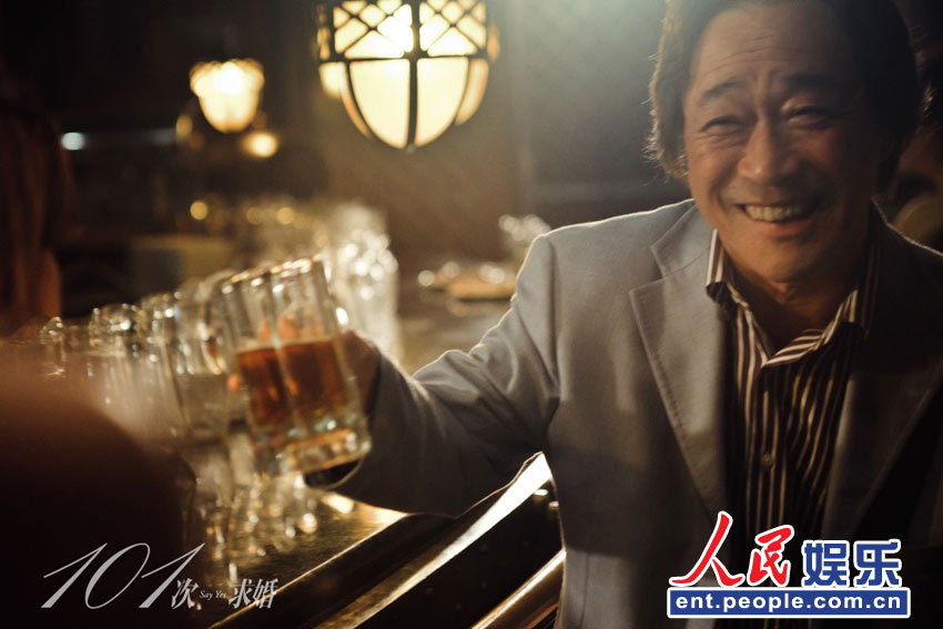 武田铁矢和黄渤"干杯"由新丽传媒出品,陈正道指导,黄渤, 林志玲