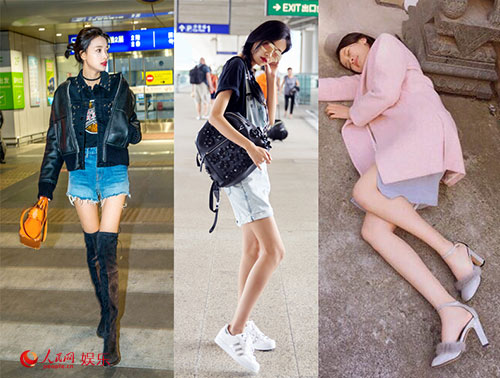 唐嫣杨幂周冬雨关晓彤孙怡 筷子腿是女明星的标配?/图