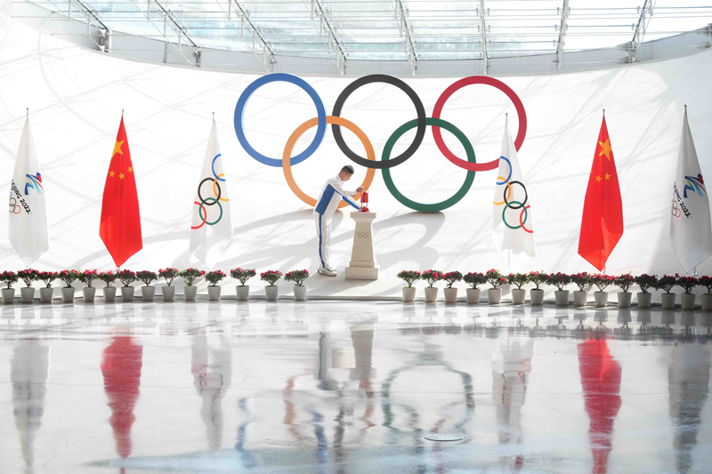 北京2022年冬奥会火种欢迎仪式现场。北京冬奥组委供图