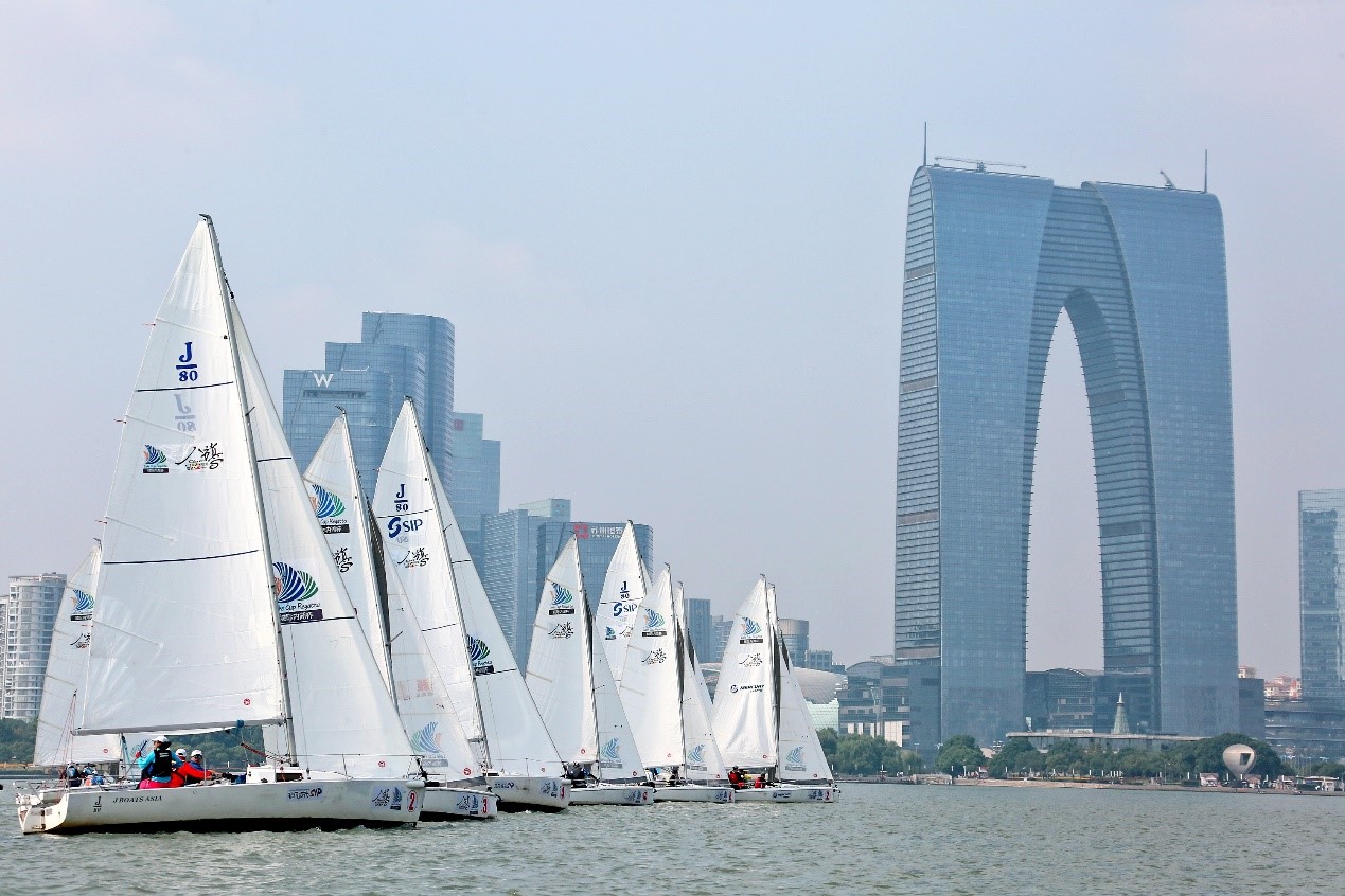 2020第十一届城际内湖杯金鸡湖帆船赛 扬帆开赛 - 中国日报网
