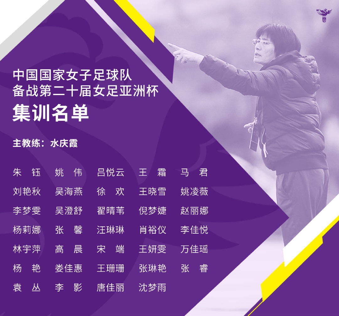 中国女足集训名单海报。图片来源：中国女足官方微博