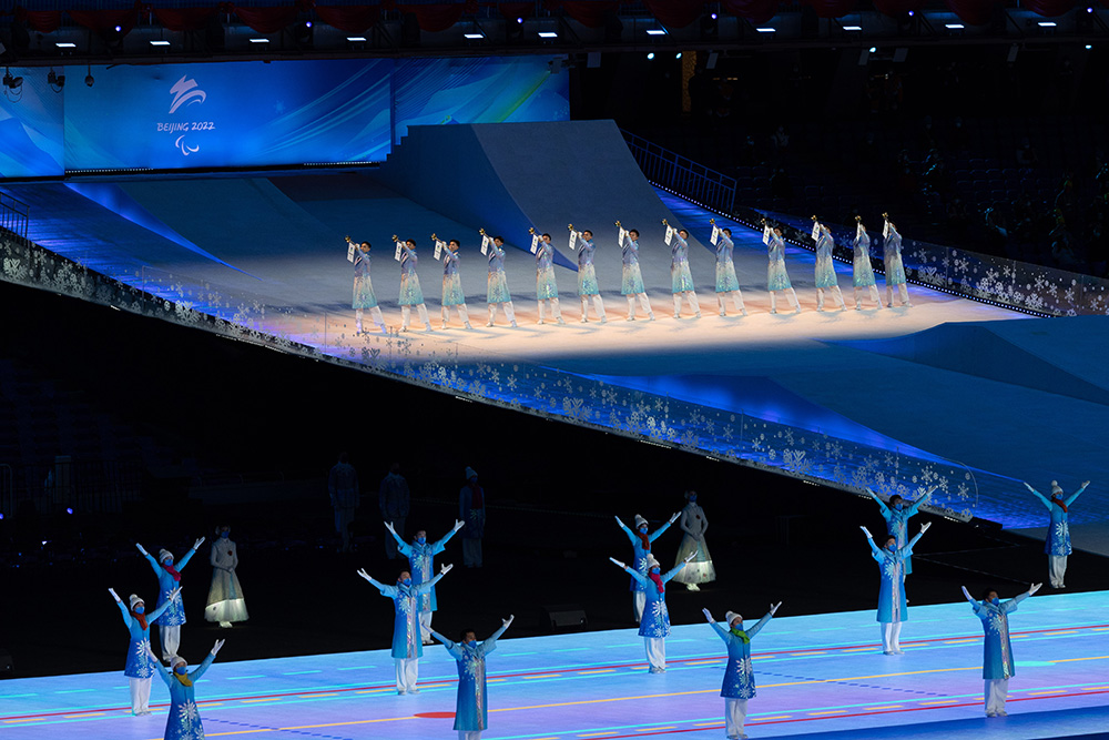 北京冬残奥会开幕式现场。人民网记者 翁奇羽摄