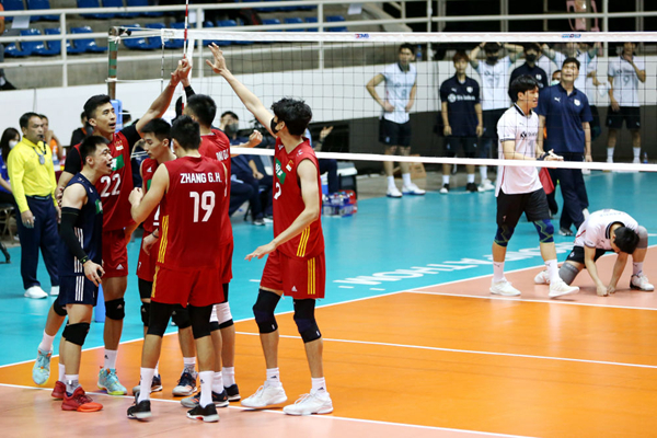 男排亚洲杯中国队3：2逆转克服韩国队升级决赛