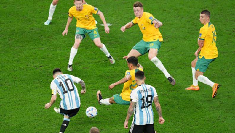 阿根廷险胜澳大利亚晋级八强