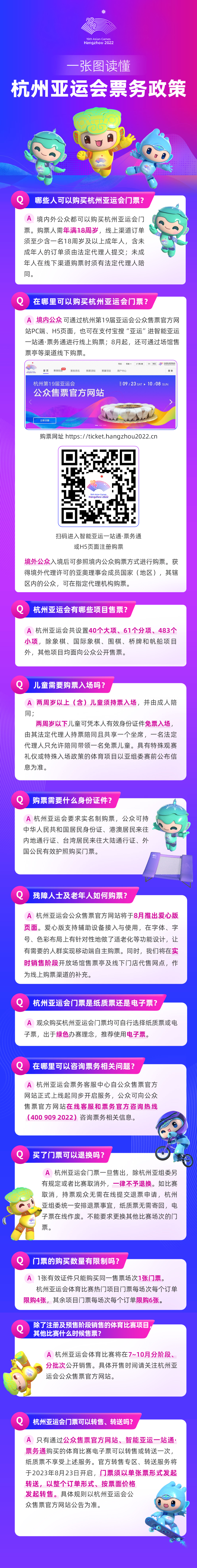 一图读懂杭州亚运会票务政策