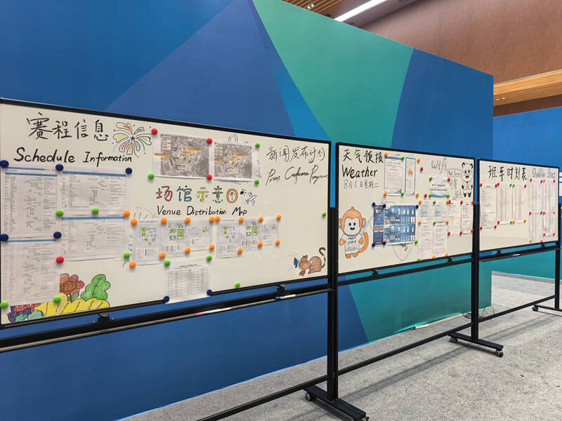 成都世运会主媒体中心赛事服务信息。