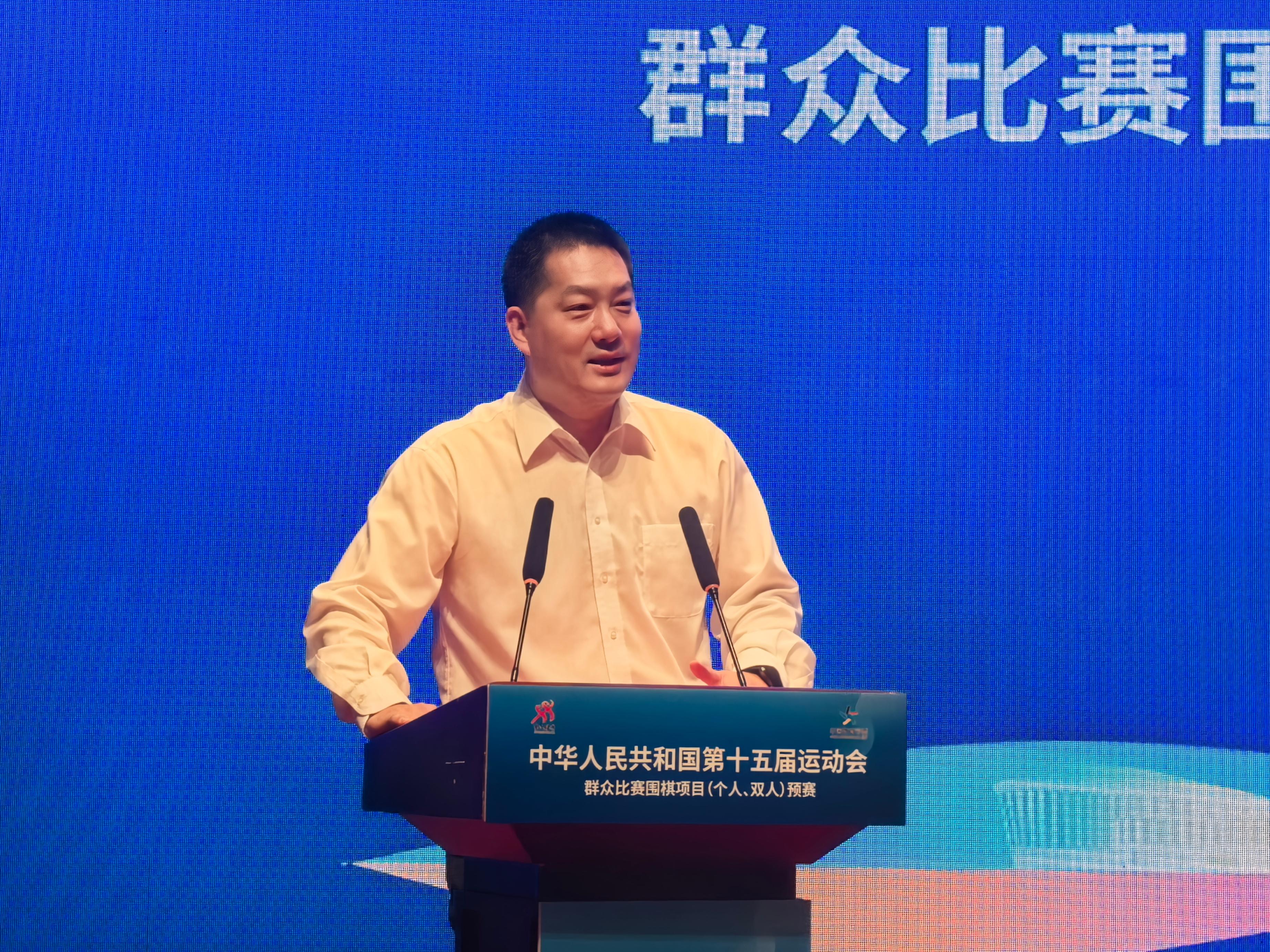 中国围棋协会主席常昊致辞。人民网记者 李乃妍摄