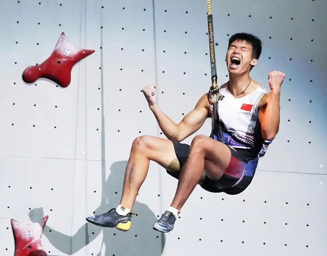 攀巖世錦賽：龍見國奪男子速度賽金牌