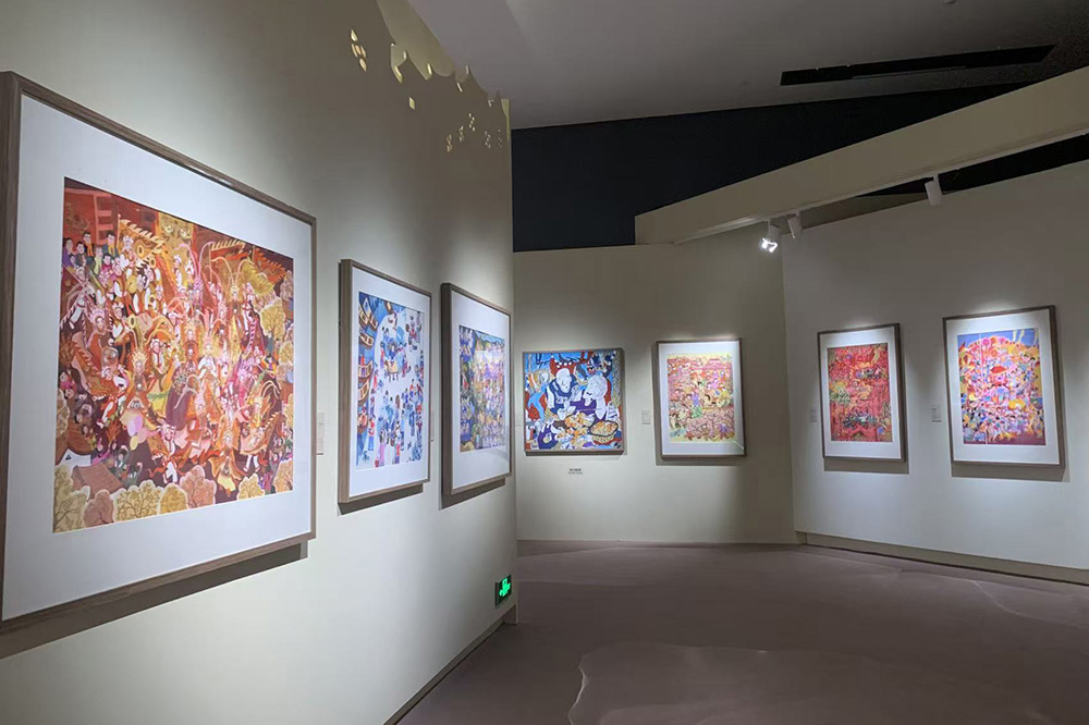 展览展出画作。人民网记者 韦衍行摄