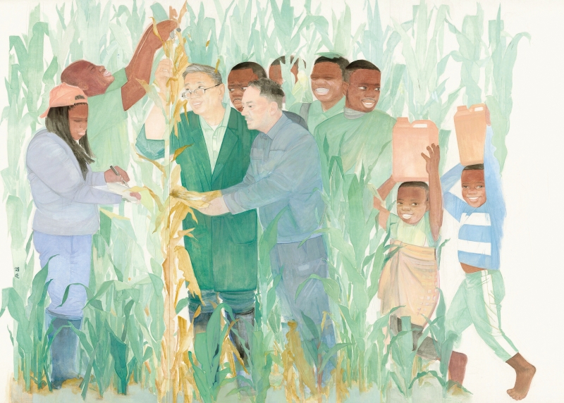 谭斐《大国外交——助力非洲农业生产》。主办方供图