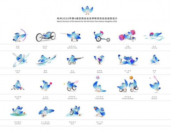 杭州亚运会,亚残运会吉祥物项目运动造型设计发布