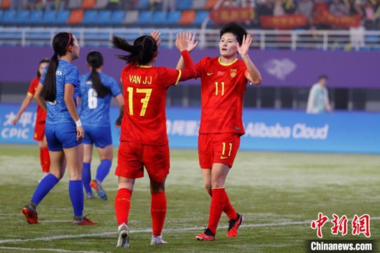 （杭州亚运会）中国女足16:0打败蒙古国女足获得“开门红”