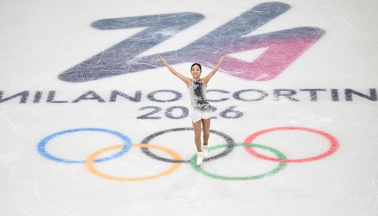 2月19日，中国选手张瑞阳在花样滑冰女子单人滑自由滑比赛中。新华社记者 程敏 摄