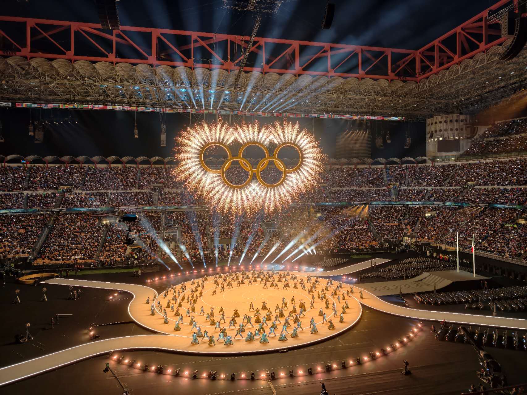 奥运五环惊艳展示